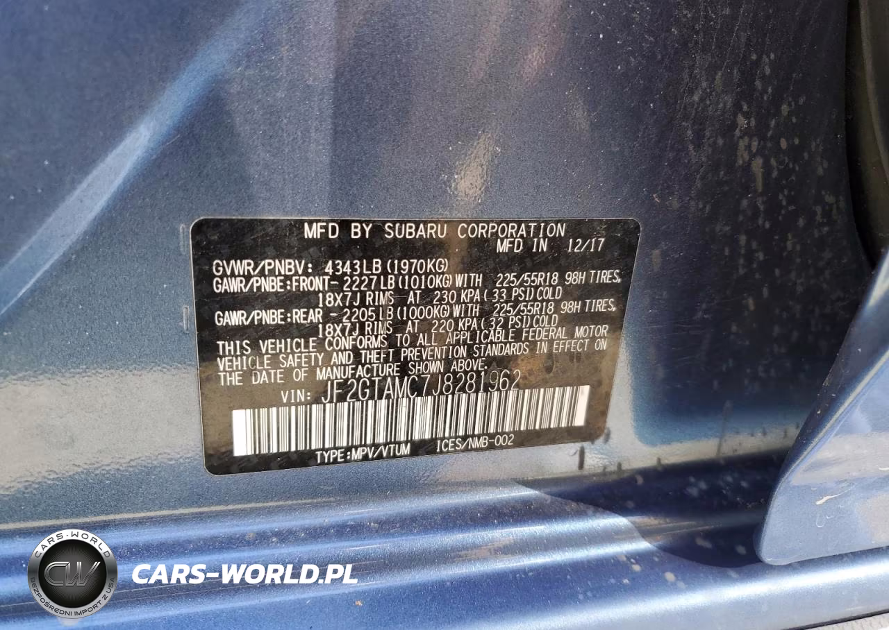 2018 Subaru Crosstrek Limited VIN:JF2GTAMC7J8281962 - 12
