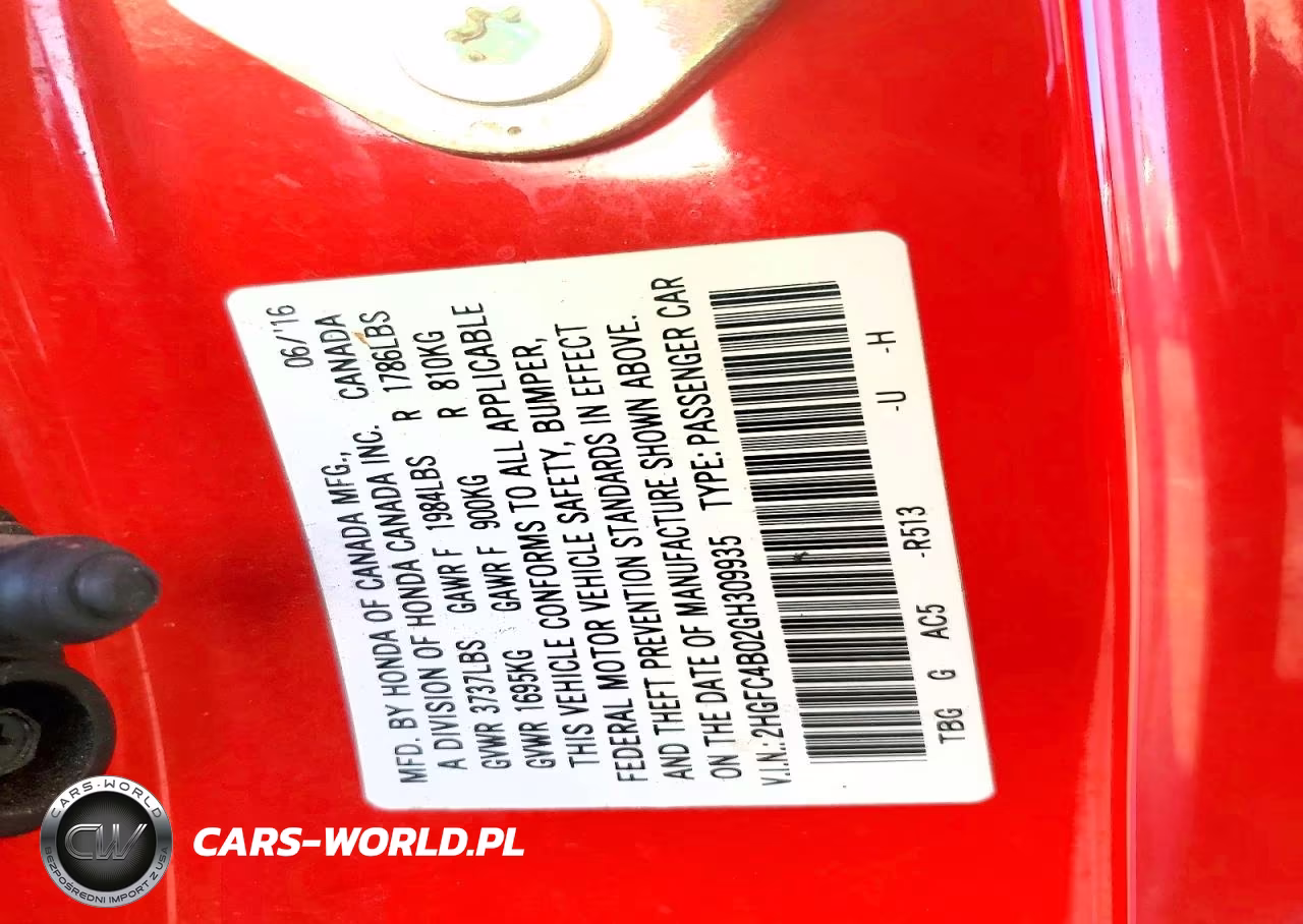 2016 Honda Civic VIN:2HGFC4B02GH309935 - 12