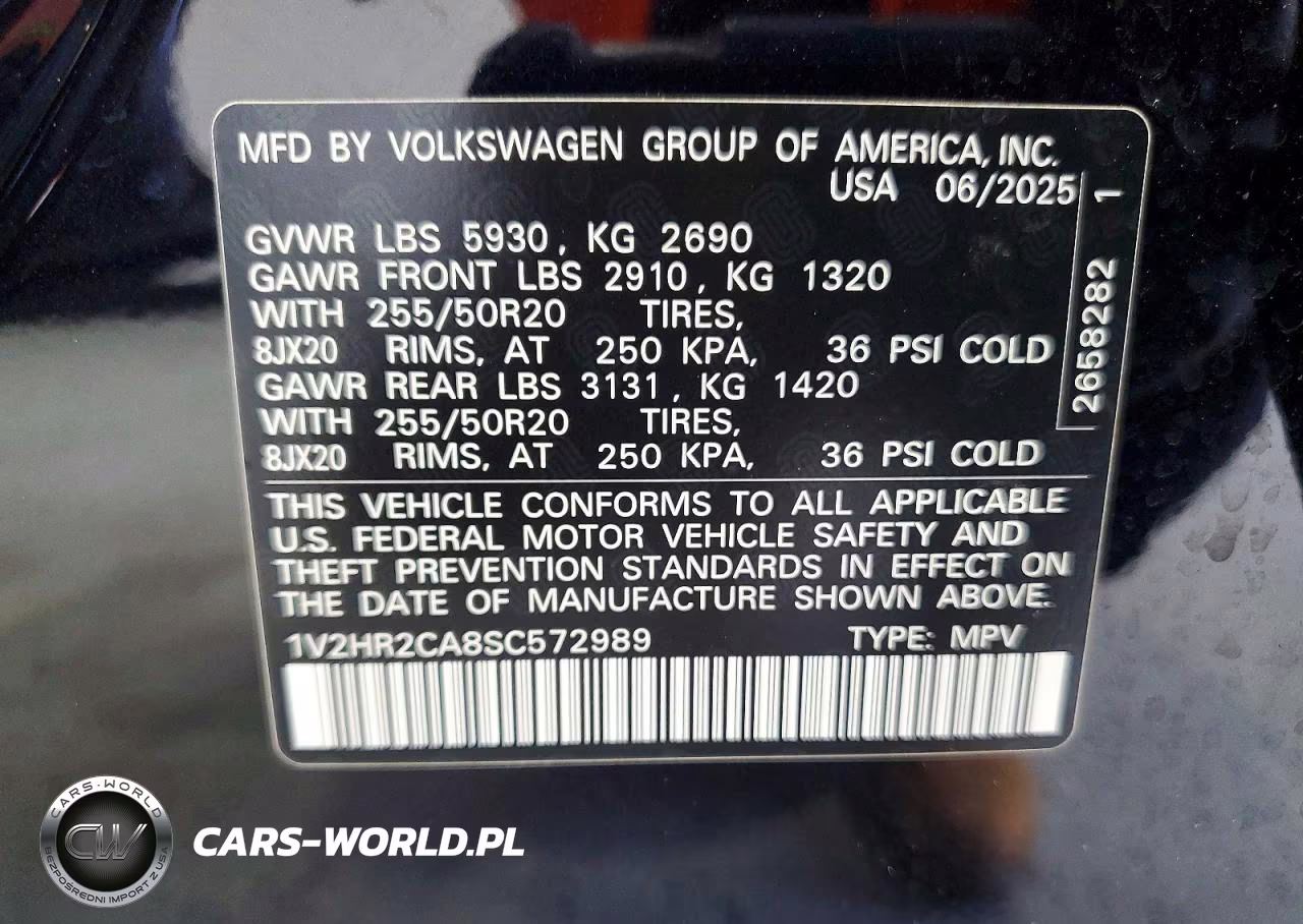 2025 Volkswagen Atlas Se VIN:1V2HR2CA8SC572989 - 13