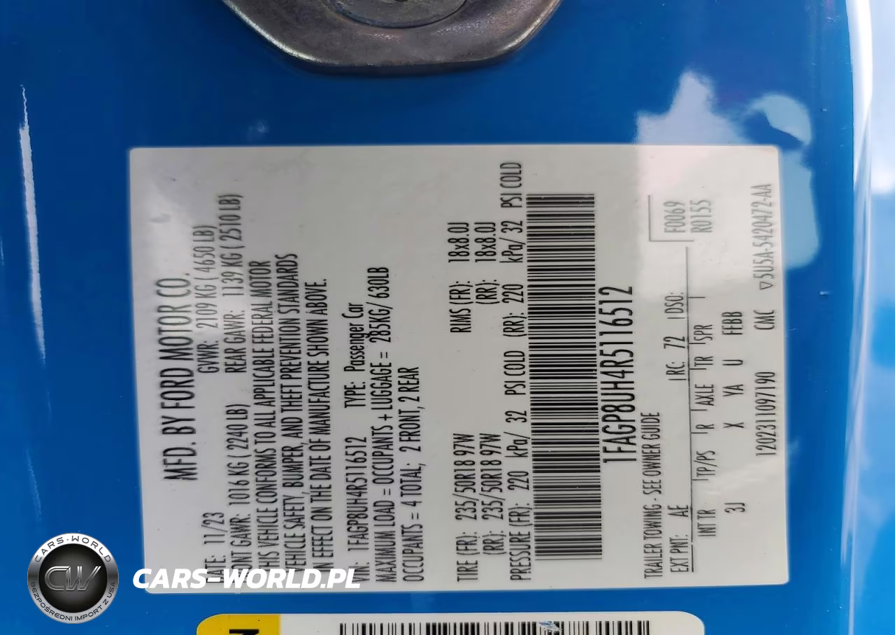 2024 Ford Mustang VIN:1FAGP8UH4R5116512 - 13