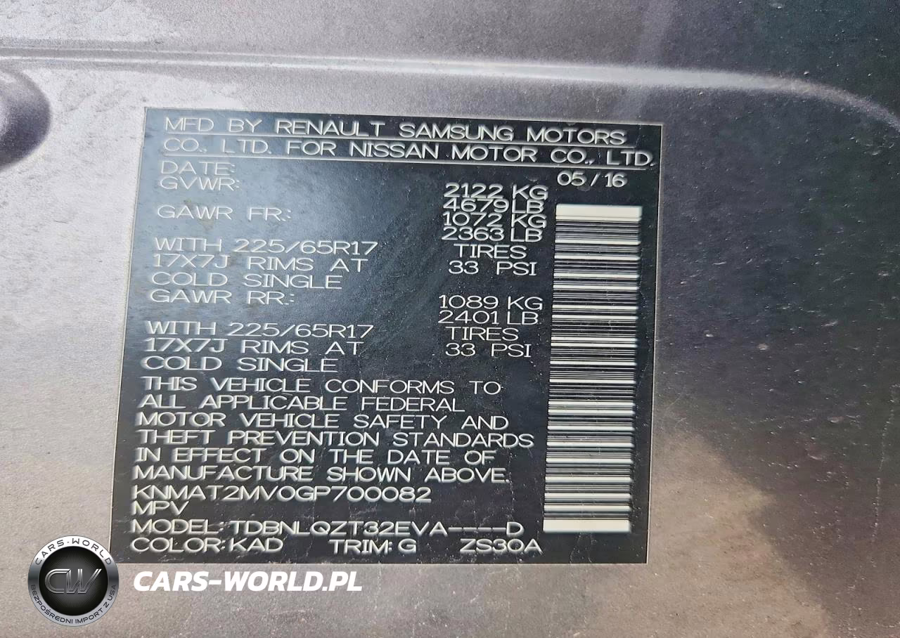 2016 Nissan Rogue Sv VIN:KNMAT2MV0GP700082 - 13