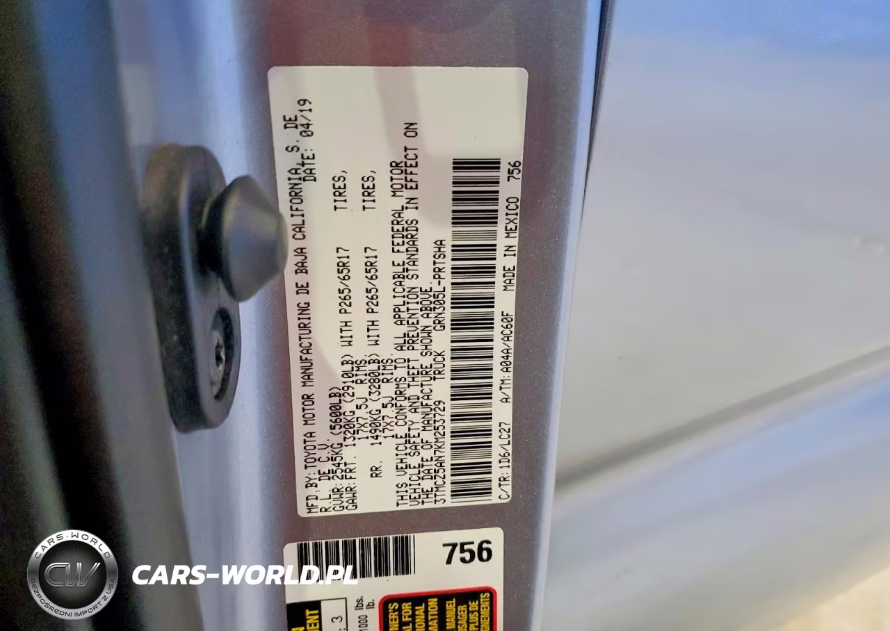 2019 Toyota Tacoma Trd Sport VIN:3TMCZ5AN7KM253729 - 12
