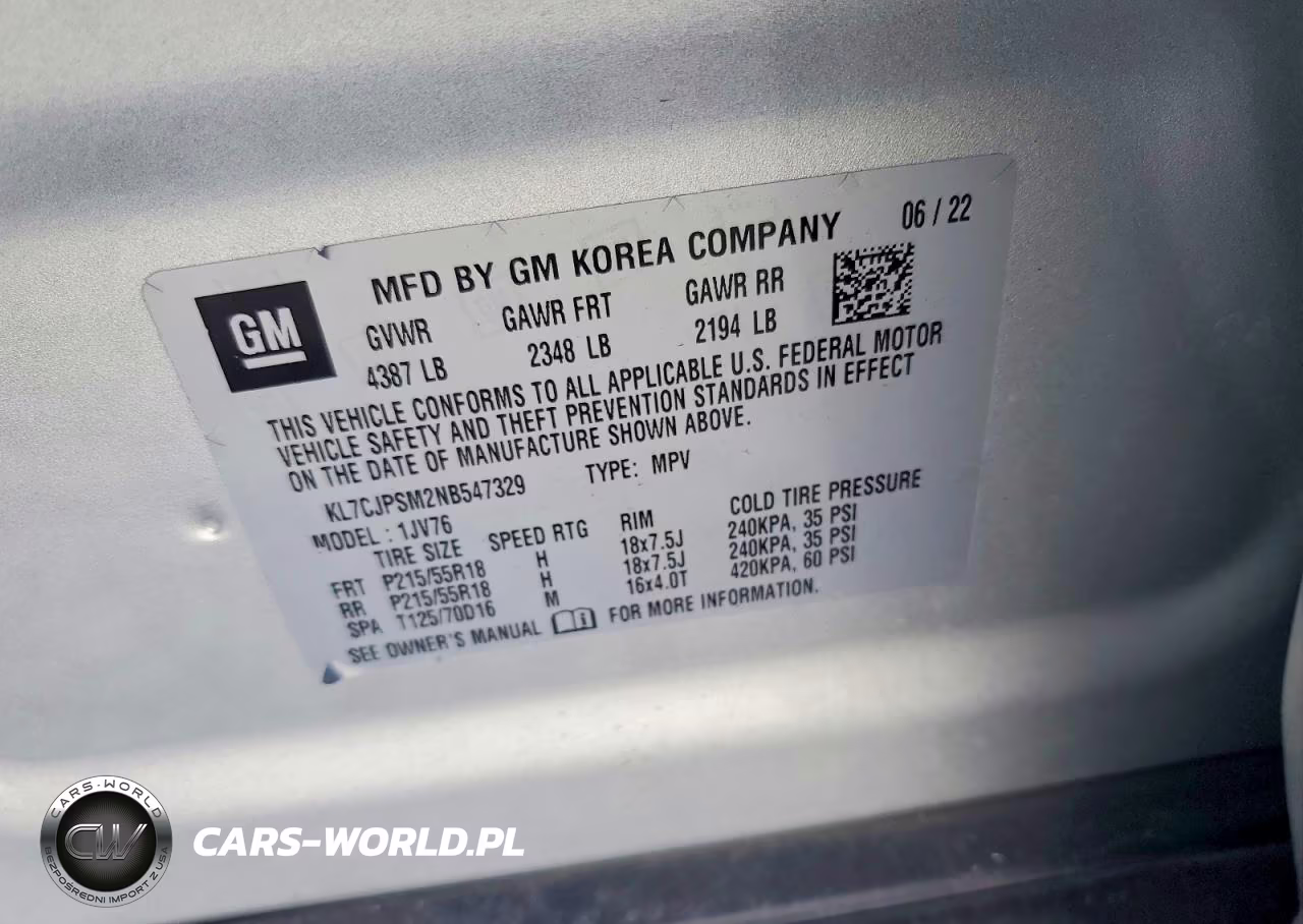 2022 Chevrolet Trax 1Lt VIN:KL7CJPSM2NB547329 - 13