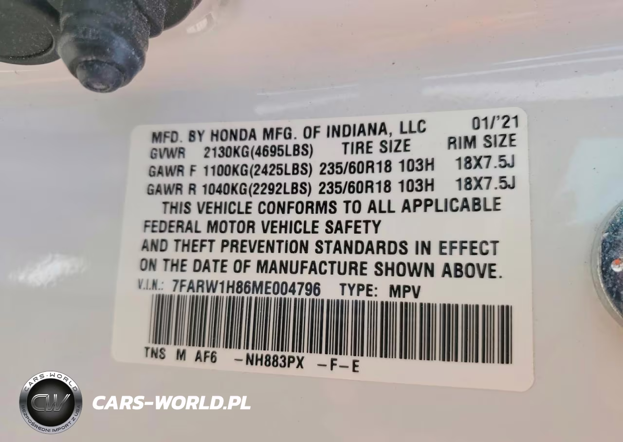 2021 Honda Cr-V Exl VIN:7FARW1H86ME004796 - 13