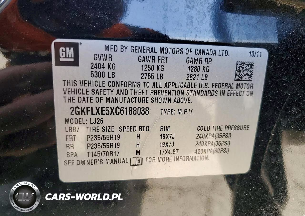 2012 GMC Terrain Slt VIN:2GKFLXE5XC6188038 - 13