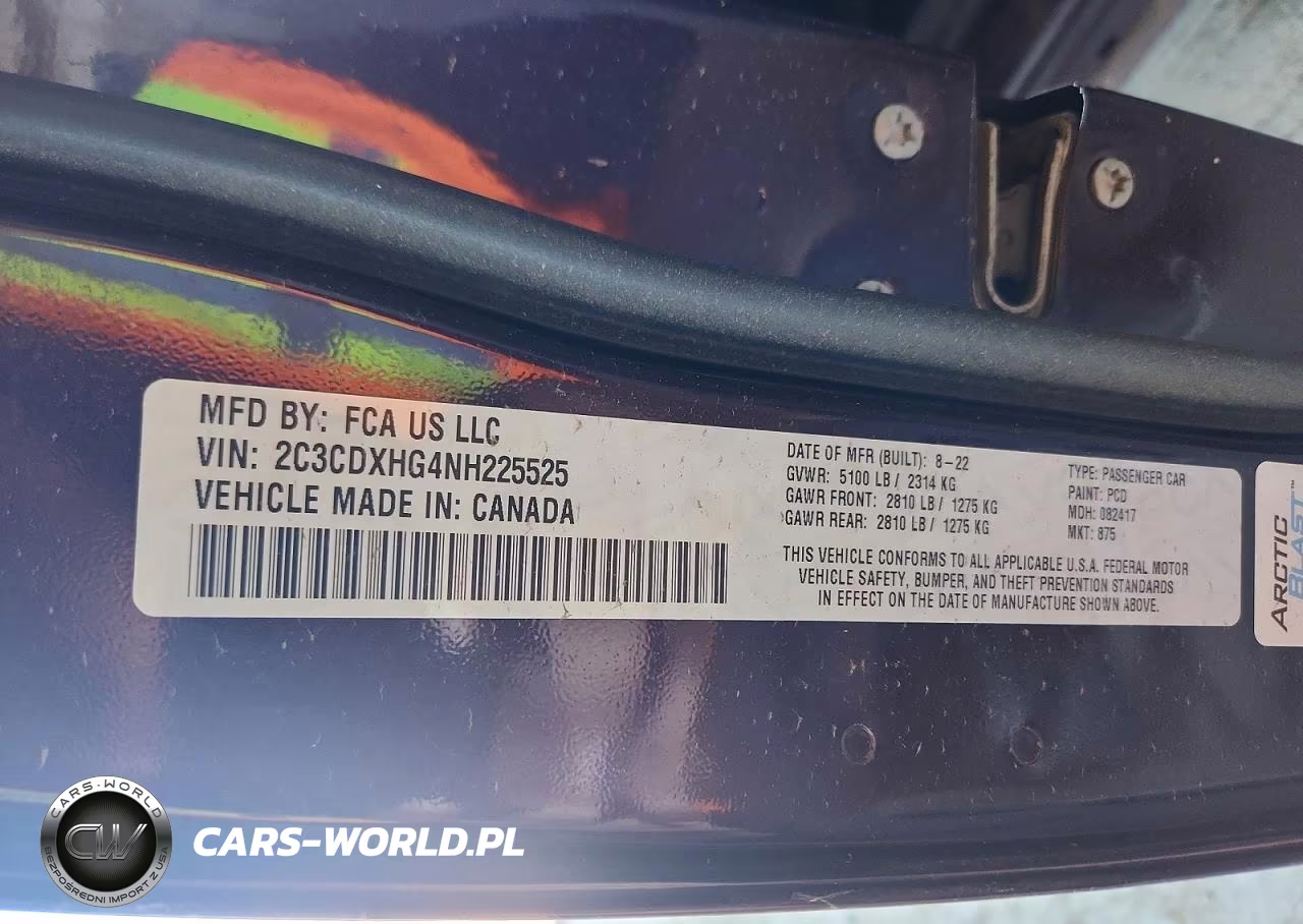 2022 Dodge Charger Gt VIN:2C3CDXHG4NH225525 - 12
