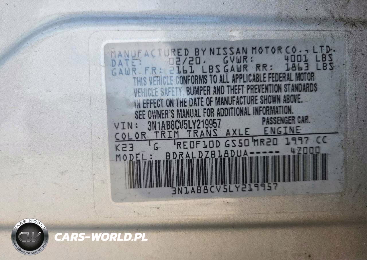 2020 Nissan Sentra Sv VIN:3N1AB8CV5LY219957 - 12