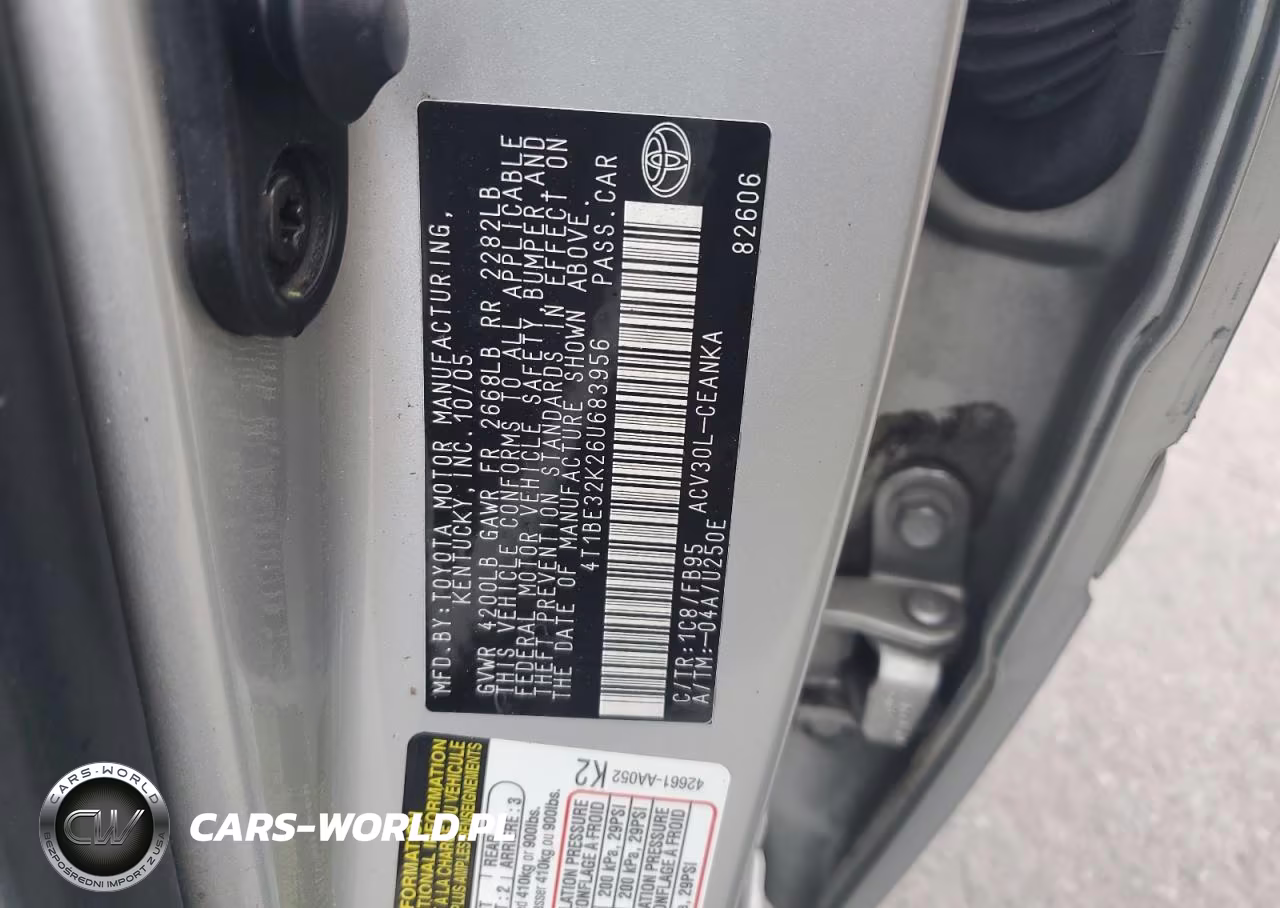 2006 Toyota Camry Le VIN:4T1BE32K26U683956 - 12