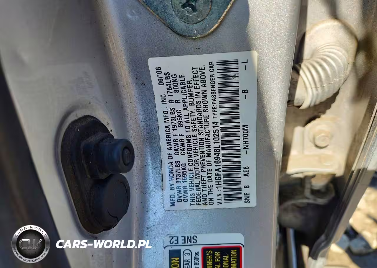 2008 Honda Civic Exl VIN:1HGFA16948L102514 - 12