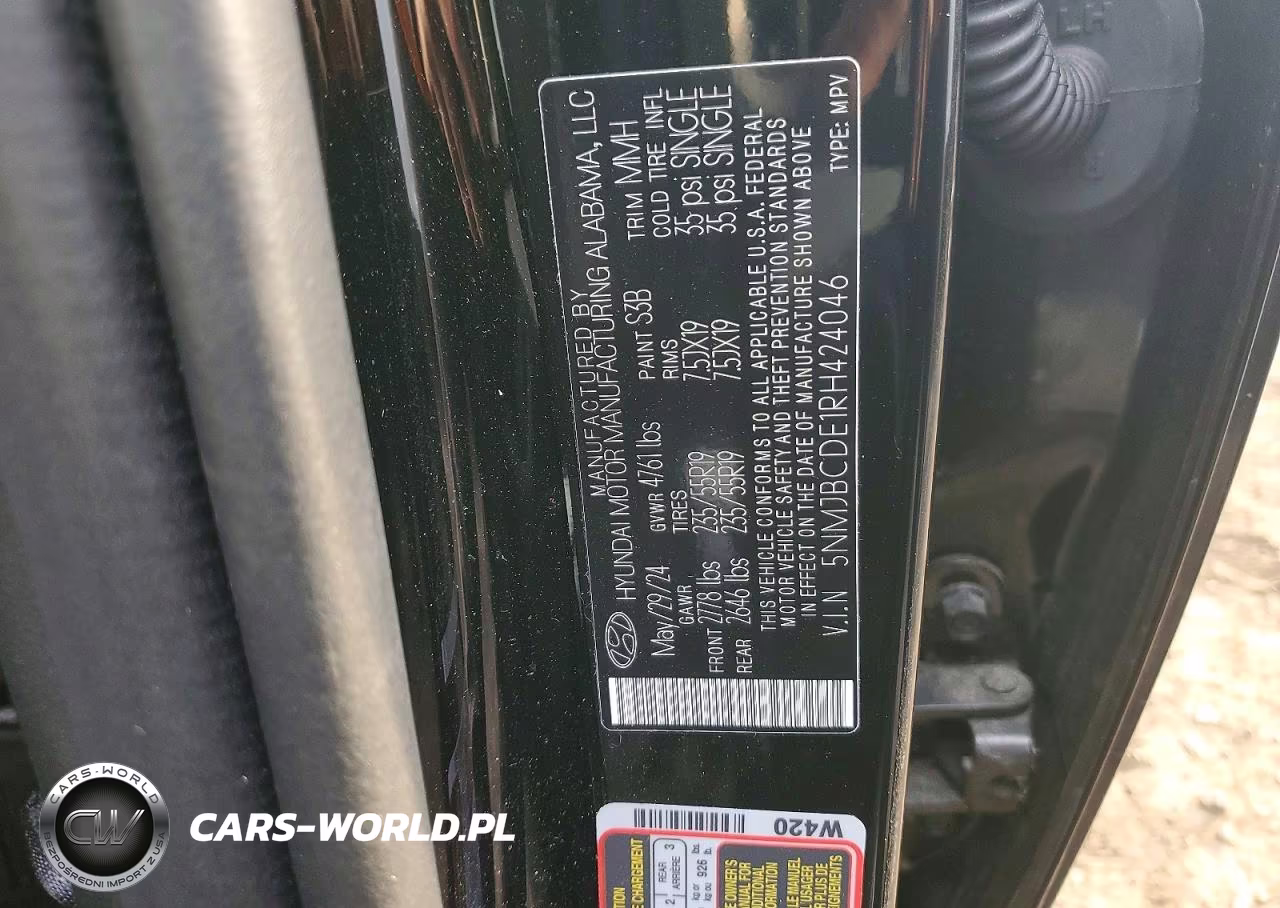 2024 Hyundai Tuscon VIN:5NMJBCDE1RH424046 - 14