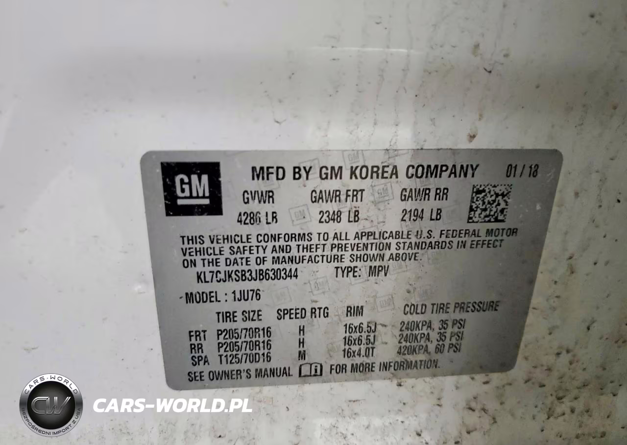 2018 Chevrolet Trax Ls VIN:KL7CJKSB3JB630344 - 12