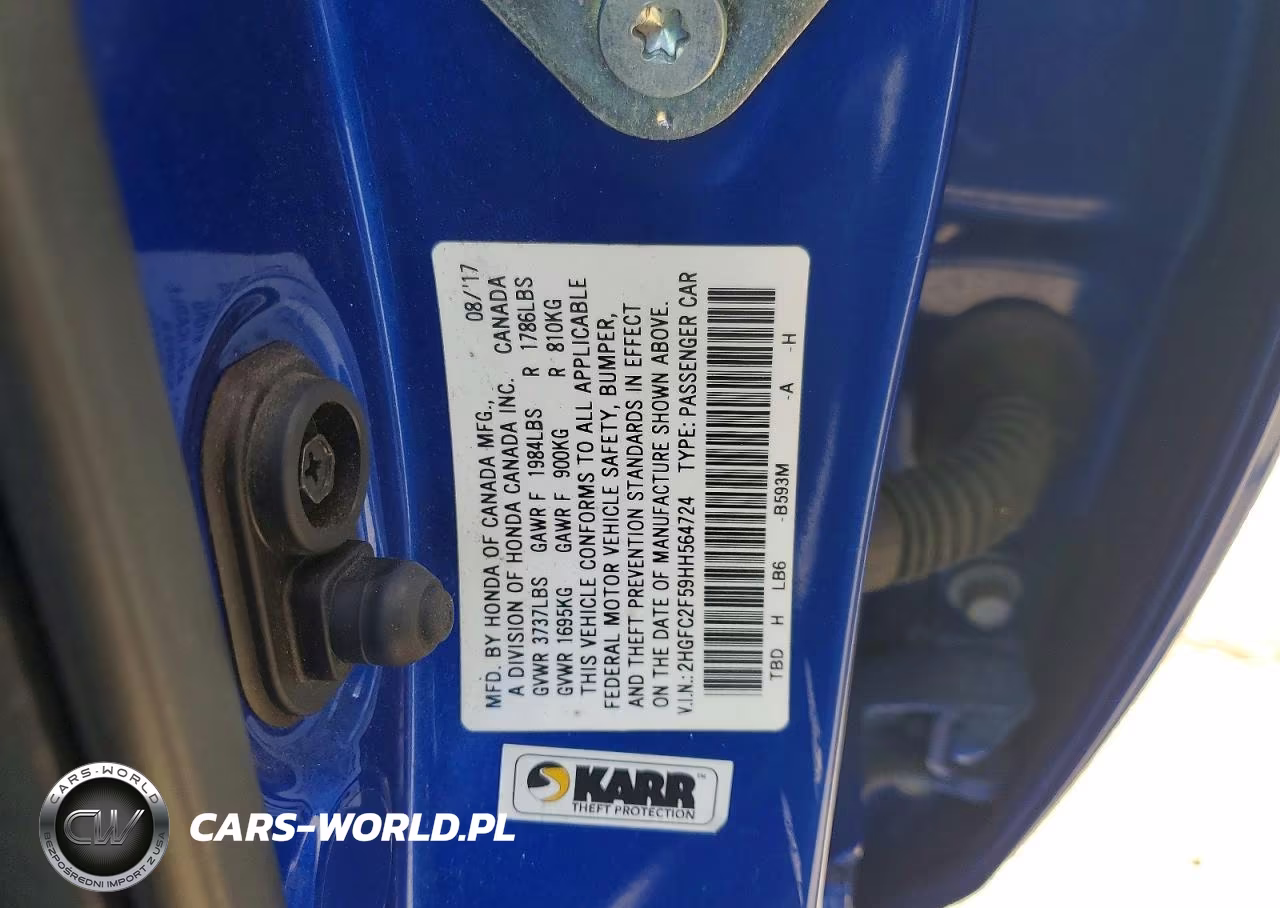 2017 Honda Civic Lx VIN:2HGFC2F59HH564724 - 12