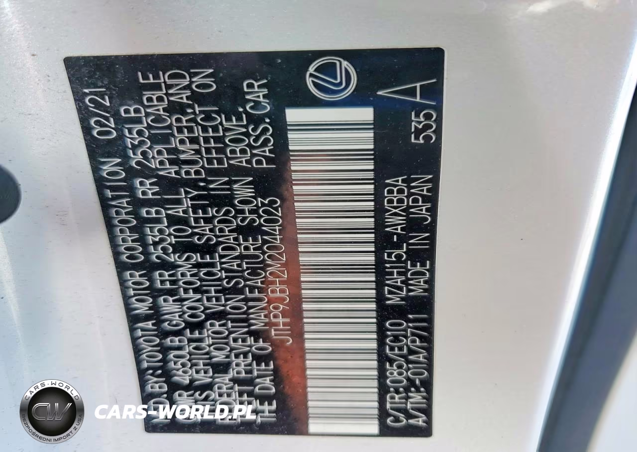 2021 Lexus Ux 250H Base VIN:JTHP9JBH2M2044023 - 13