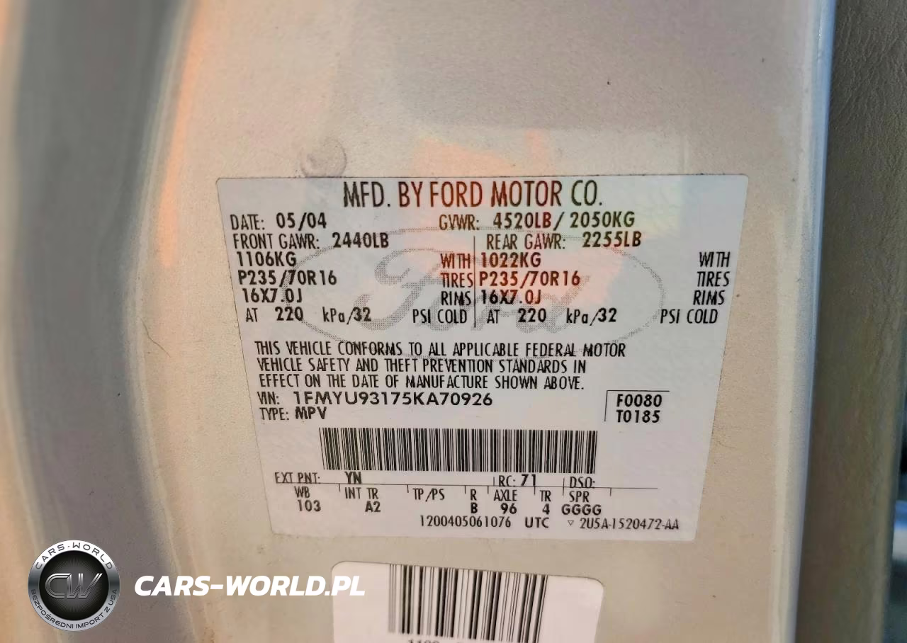 2005 Ford Escape Xlt VIN:1FMYU93175KA70926 - 12
