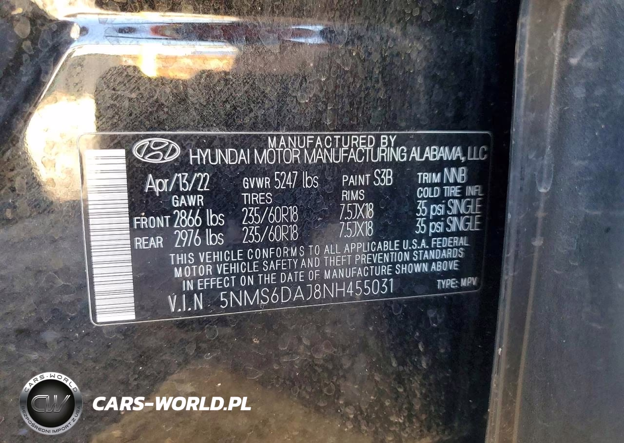 2022 Hyundai Santa Fe Xrt VIN:5NMS6DAJ8NH455031 - 13