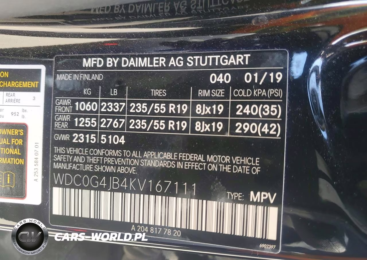 2019 Mercedes-Benz Glc 300 VIN:WDC0G4JB4KV167111 - 13
