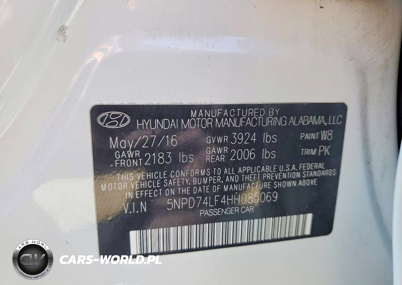 2017 Hyundai Elantra Se VIN:5NPD74LF4HH085069 - 12