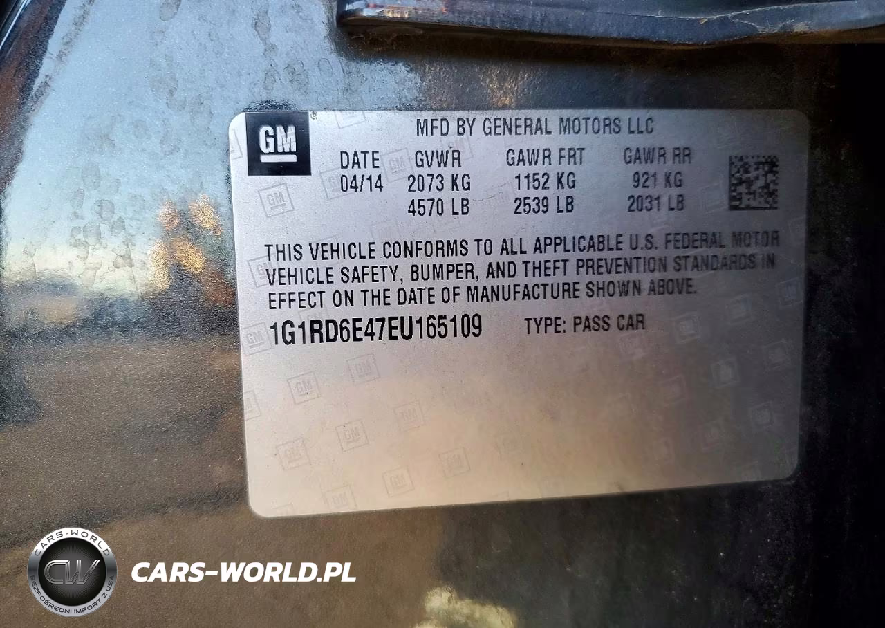 2014 Chevrolet Volt VIN:1G1RD6E47EU165109 - 13
