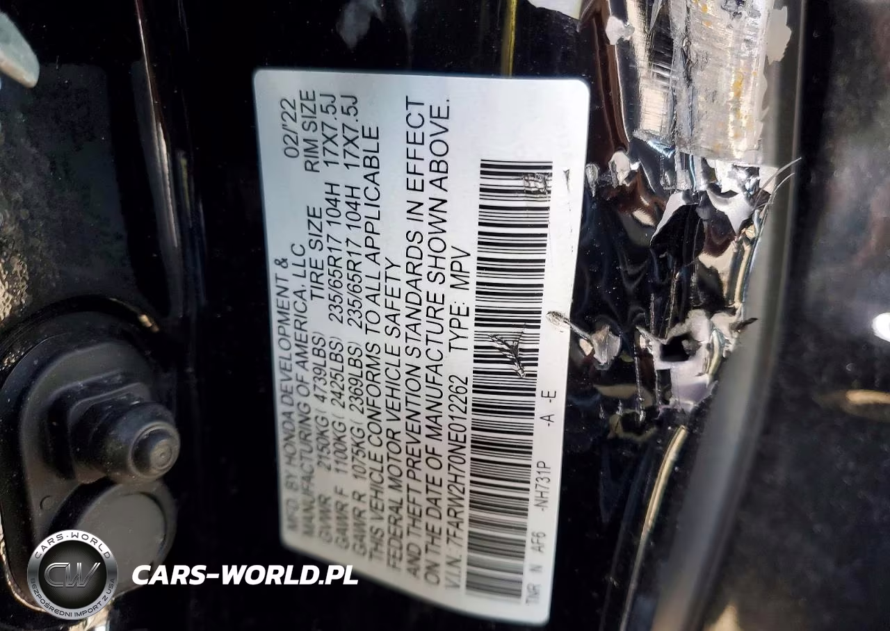 2022 Honda Cr-V Se VIN:7FARW2H70NE012262 - 12