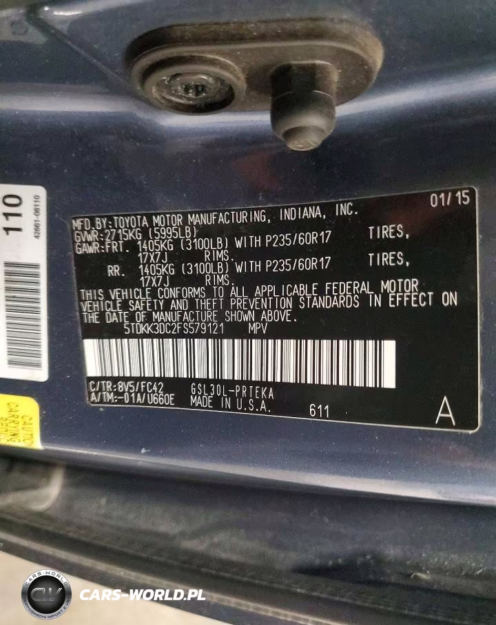 2015 Toyota Sienna VIN:5TDKK3DC2FS579121 - 14