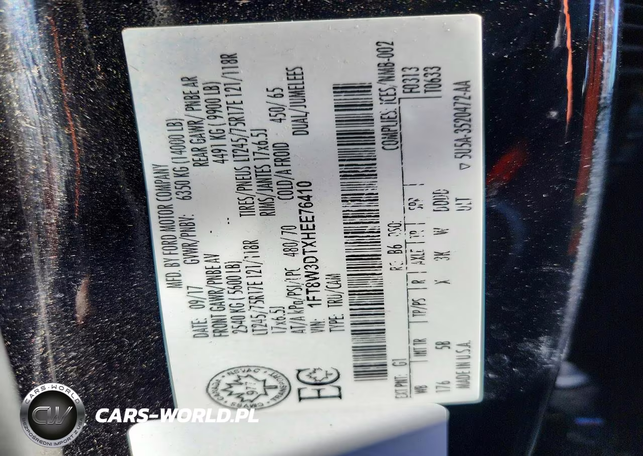 2017 Ford F350 Super Duty VIN:1FT8W3DTXHEE76410 - 12