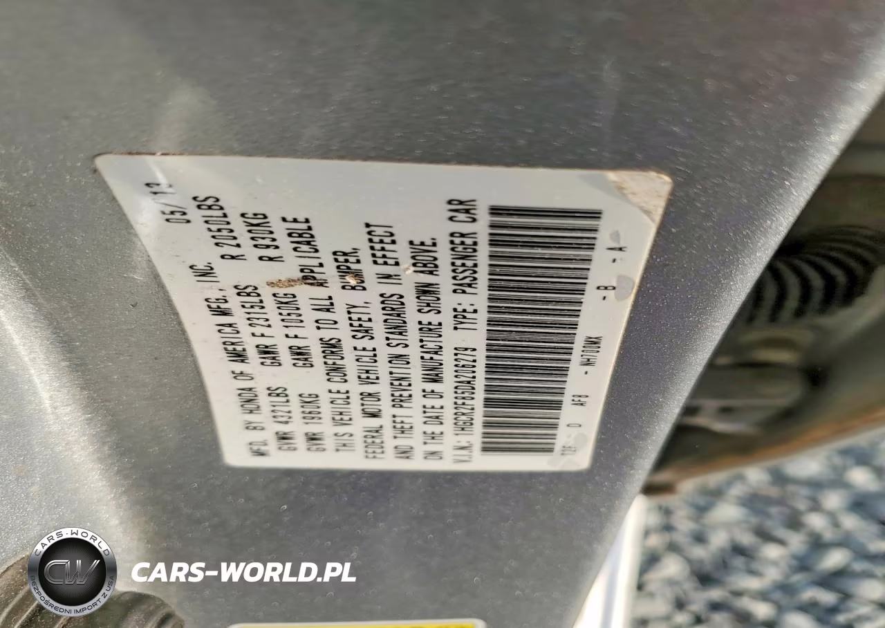 2013 Honda Accord Exl VIN:1HGCR2F85DA206279 - 12