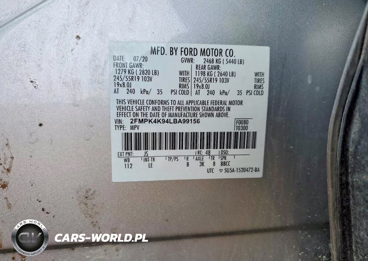 2020 Ford Edge Titanium VIN:2FMPK4K94LBA99156 - 13