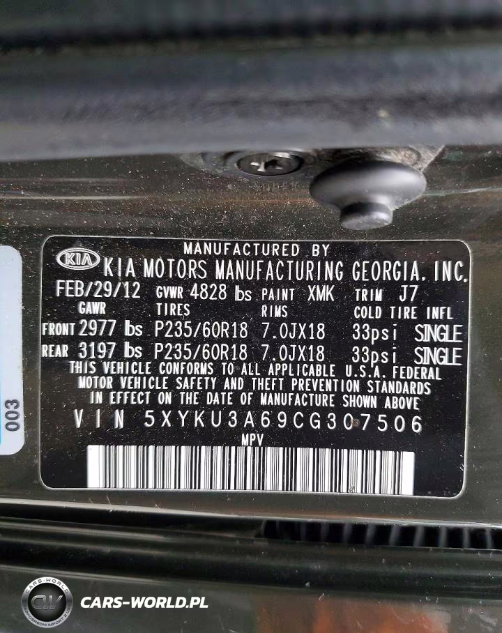 2012 Kia Sorento Ex VIN:5XYKU3A69CG307506 - 13