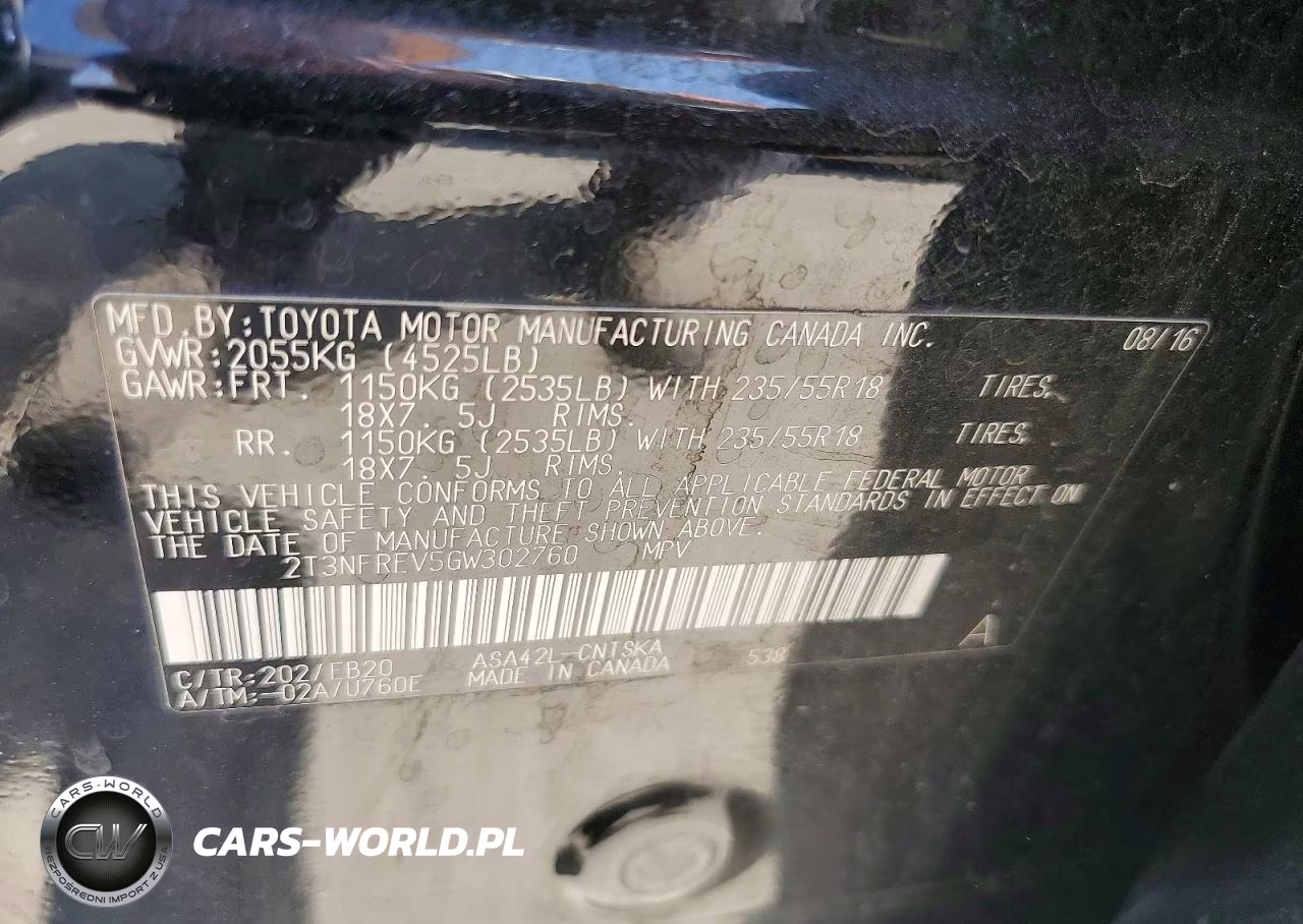 2016 Toyota Rav4 Se VIN:2T3NFREV5GW302760 - 13