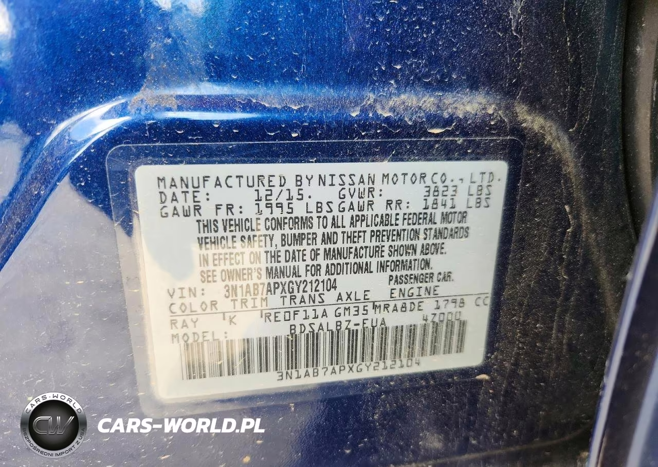 2016 Nissan Sentra S VIN:3N1AB7APXGY212104 - 12