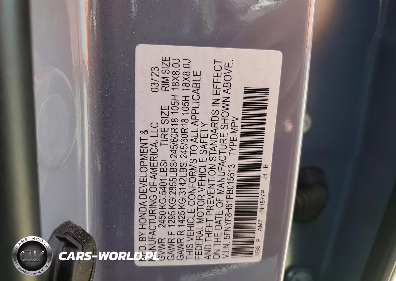2023 Honda Passport Trail Sport VIN:5FNYF8H61PB015613 - 13