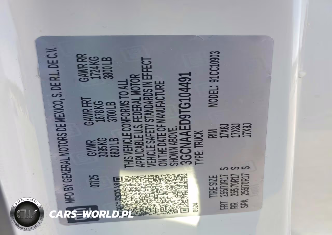 2026 Chevrolet 1500 VIN:3GCNAAED9TG104491 - 12