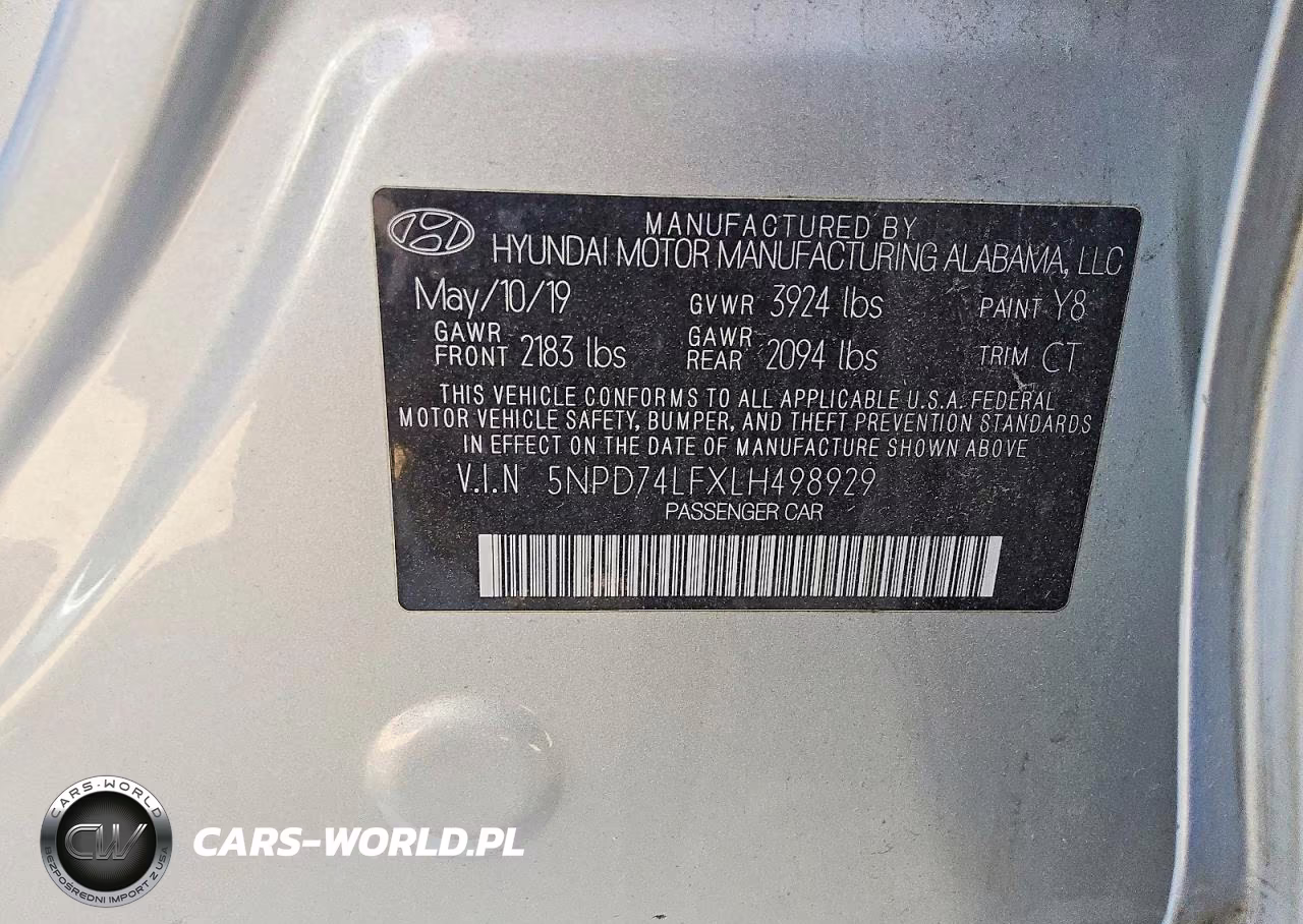 2020 Hyundai Elantra Se VIN:5NPD74LFXLH498929 - 12