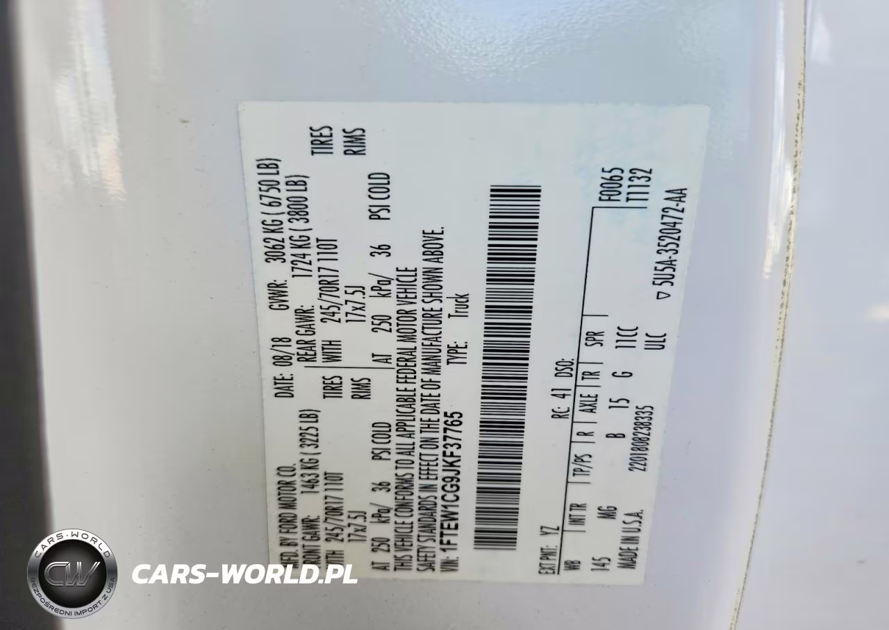 2018 Ford F150 Supercrew VIN:1FTEW1CG9JKF37765 - 13