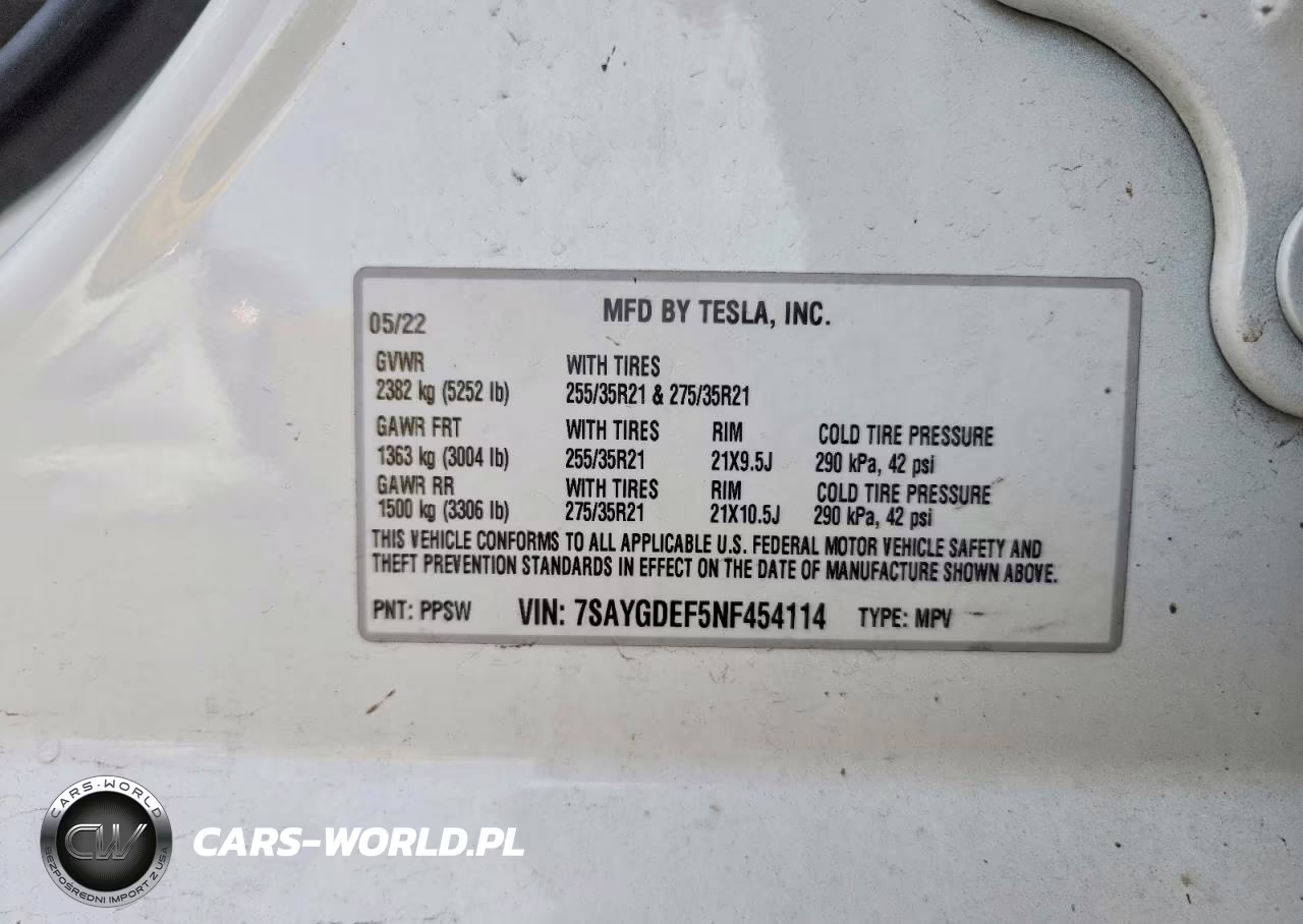 2022 Tesla Model Y VIN:7SAYGDEF5NF454114 - 12