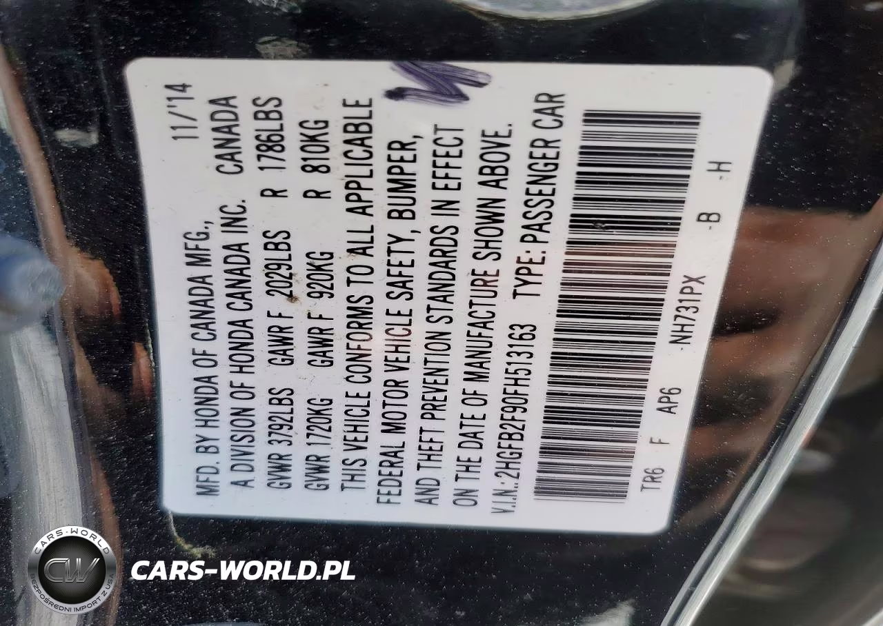 2015 Honda Civic Exl VIN:2HGFB2F90FH513163 - 12