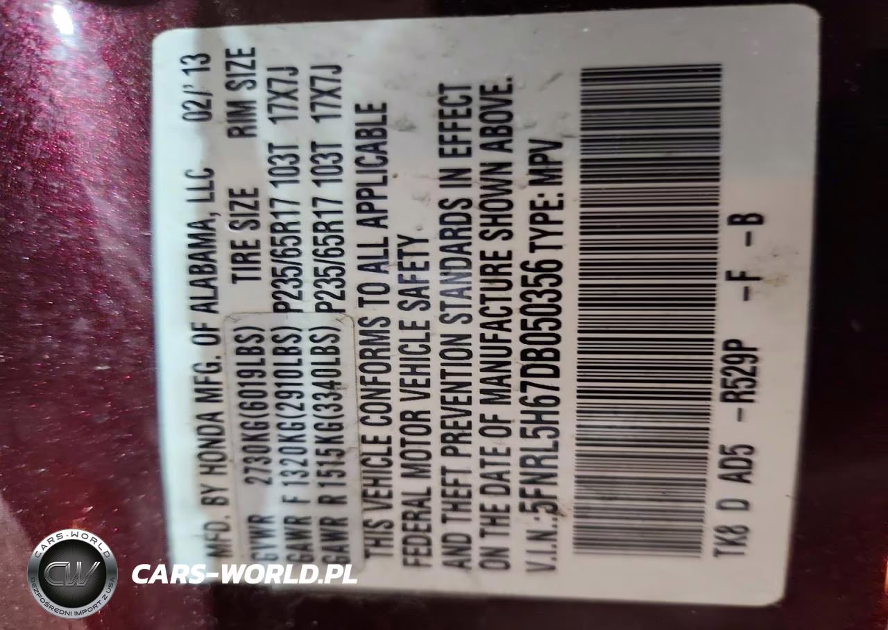 2013 Honda Odyssey Exl VIN:5FNRL5H67DB050356 - 14