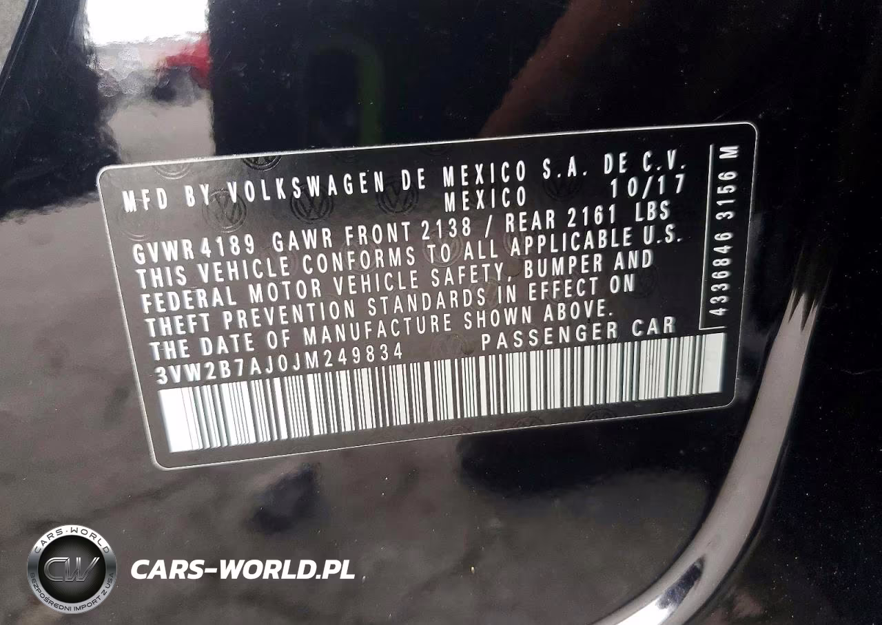 2018 Volkswagen Jetta S VIN:3VW2B7AJ0JM249834 - 12