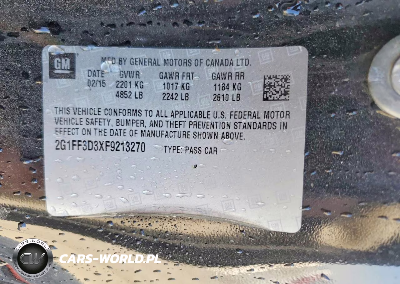 2015 Chevrolet Camaro Lt VIN:2G1FF3D3XF9213270 - 12