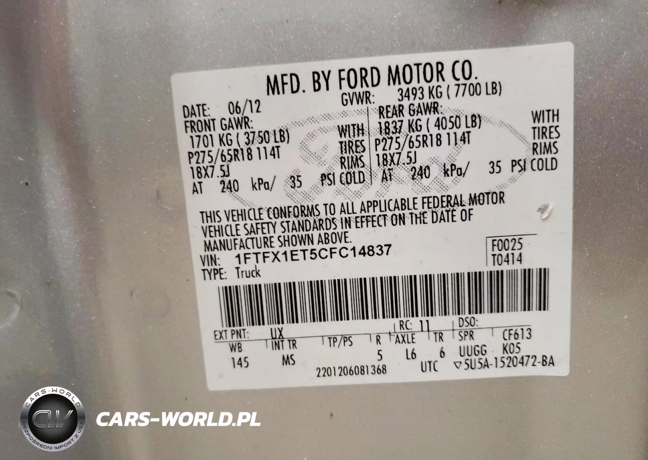 2012 Ford F150 Super Cab VIN:1FTFX1ET5CFC14837 - 12