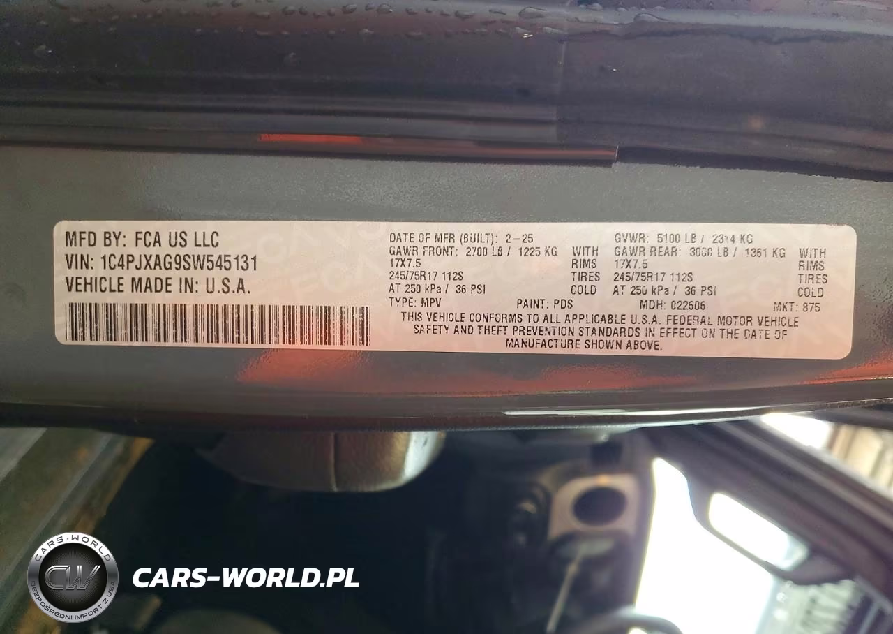 2025 Jeep Wranger VIN:1C4PJXAG9SW545131 - 14
