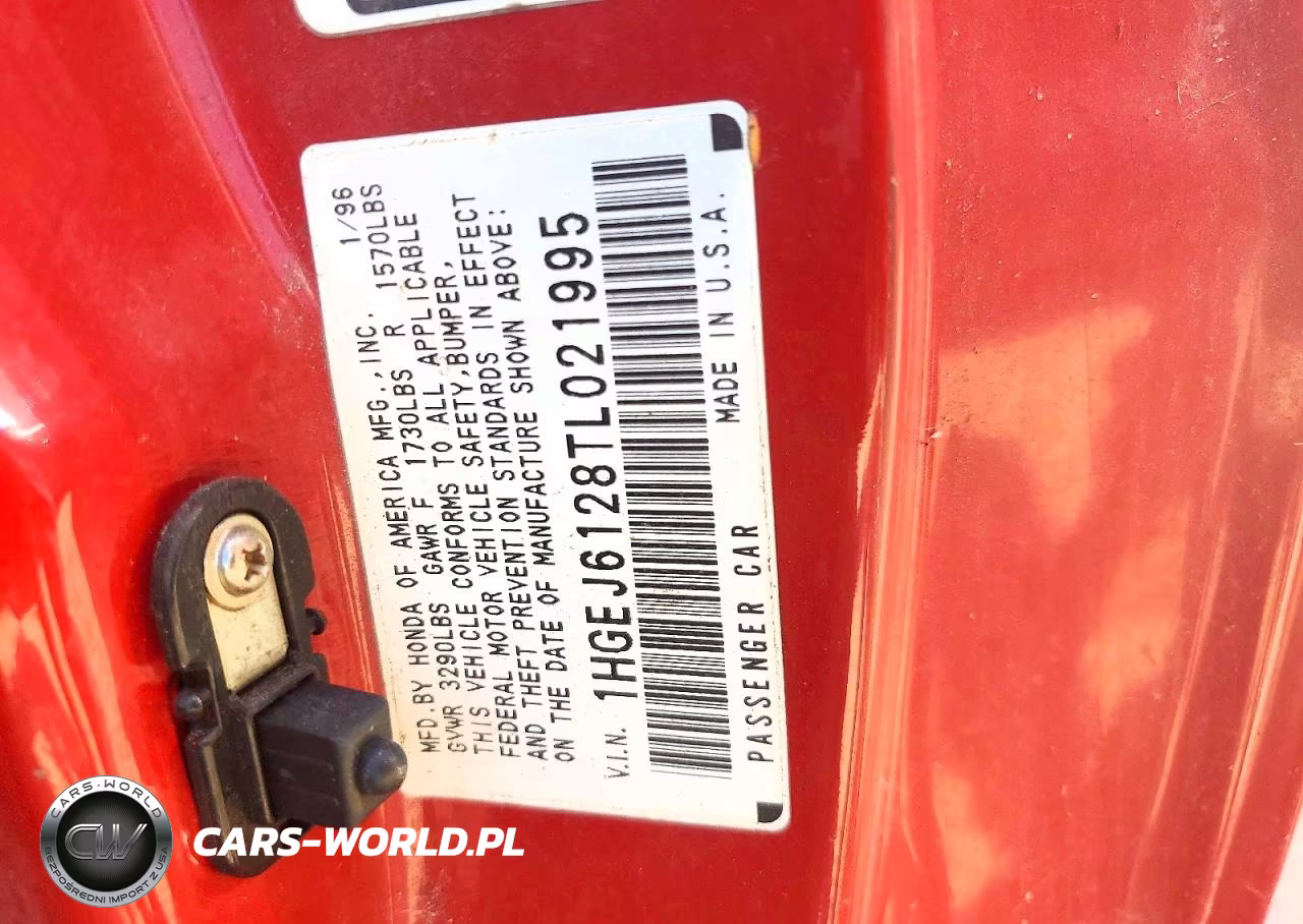 1996 Honda Civic Dx VIN:1HGEJ6128TL021995 - 12