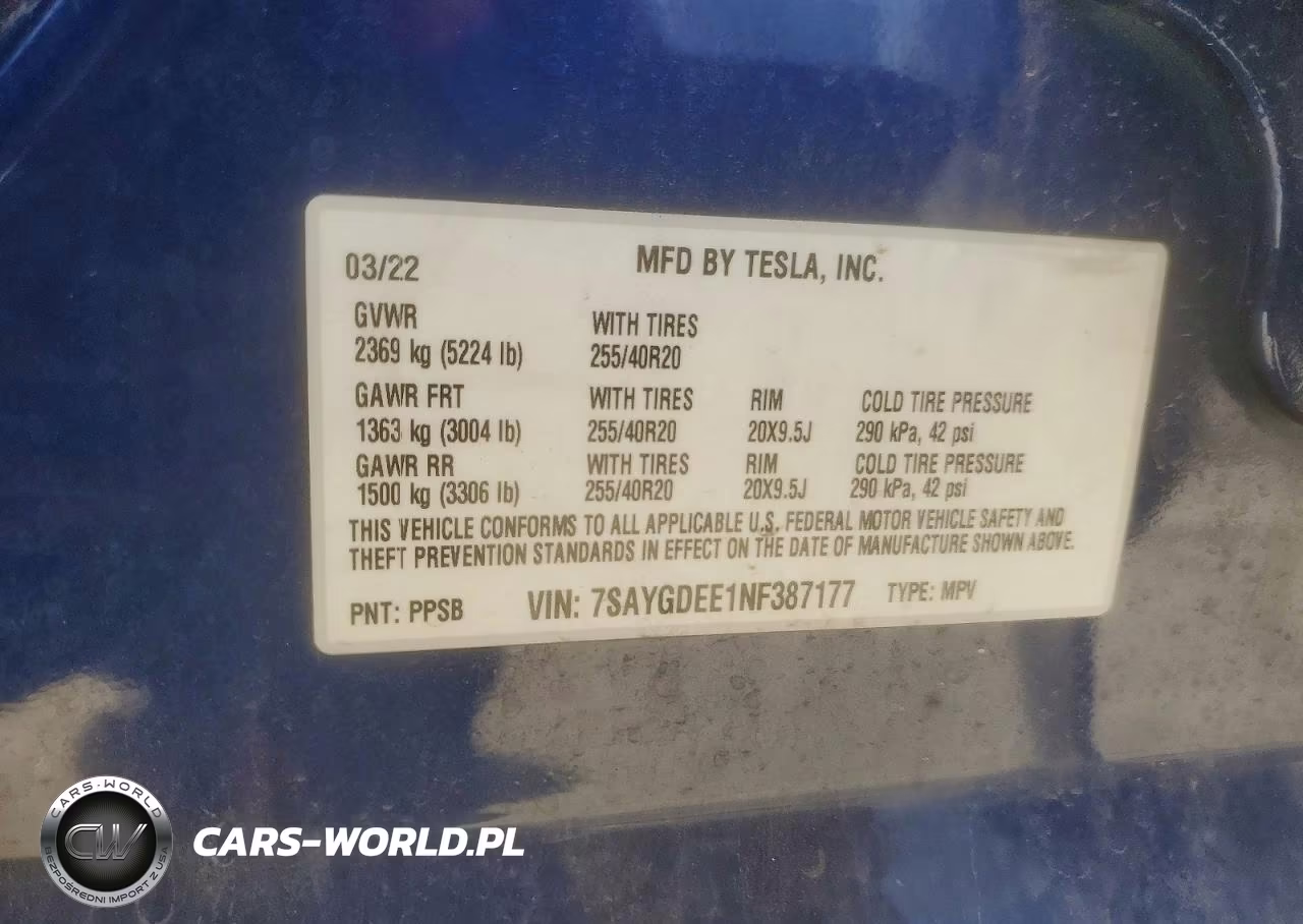 2022 Tesla Model Y VIN:7SAYGDEE1NF387177 - 13