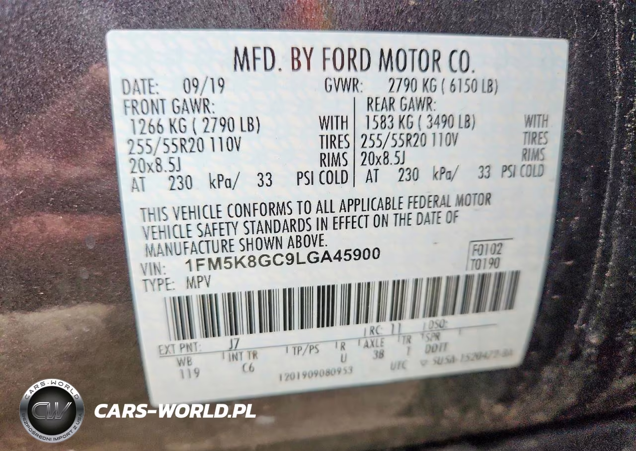 2020 Ford Explorer St VIN:1FM5K8GC9LGA45900 - 13