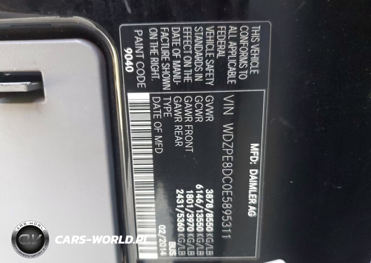 2014 Mercedes-Benz Sprinter 2500 VIN:WDZPE8DC0E5895311 - 13