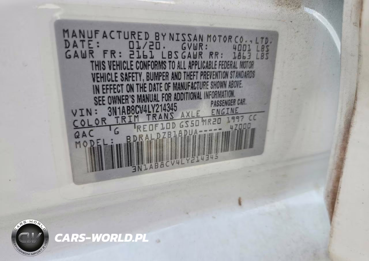 2020 Nissan Sentra Sv VIN:3N1AB8CV4LY214345 - 12