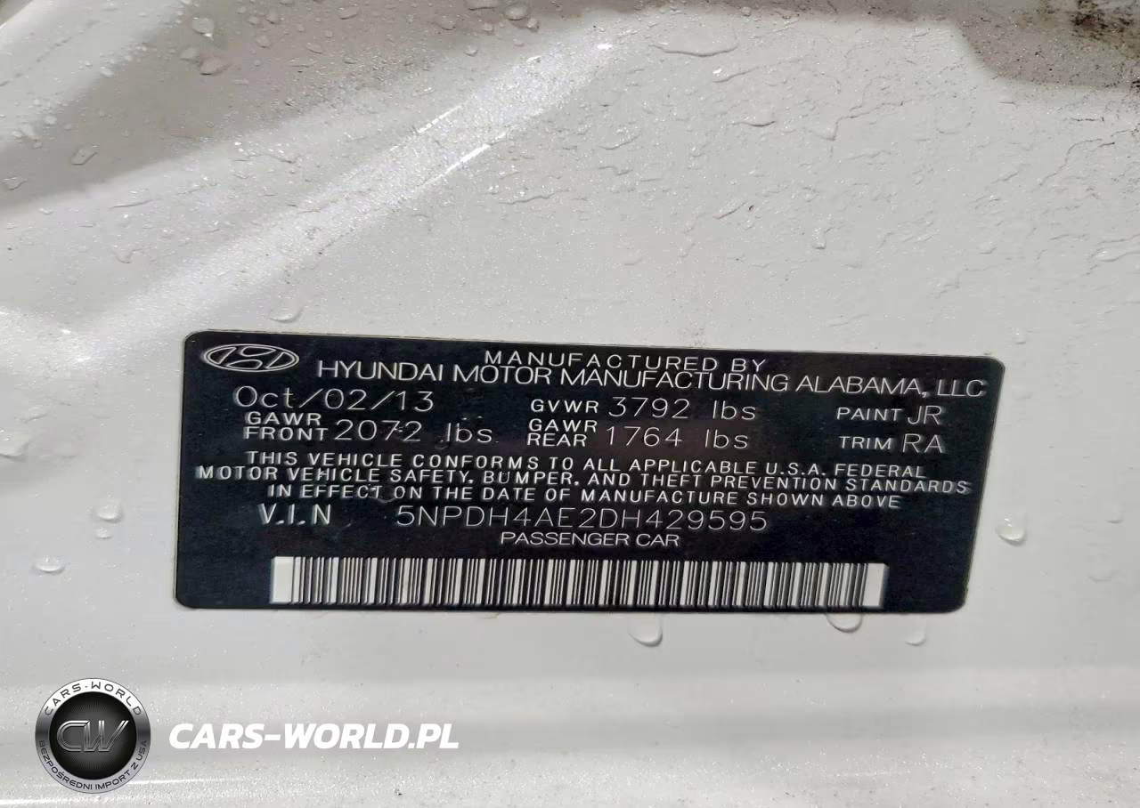 2013 Hyundai Elantra Gls VIN:5NPDH4AE2DH429595 - 13