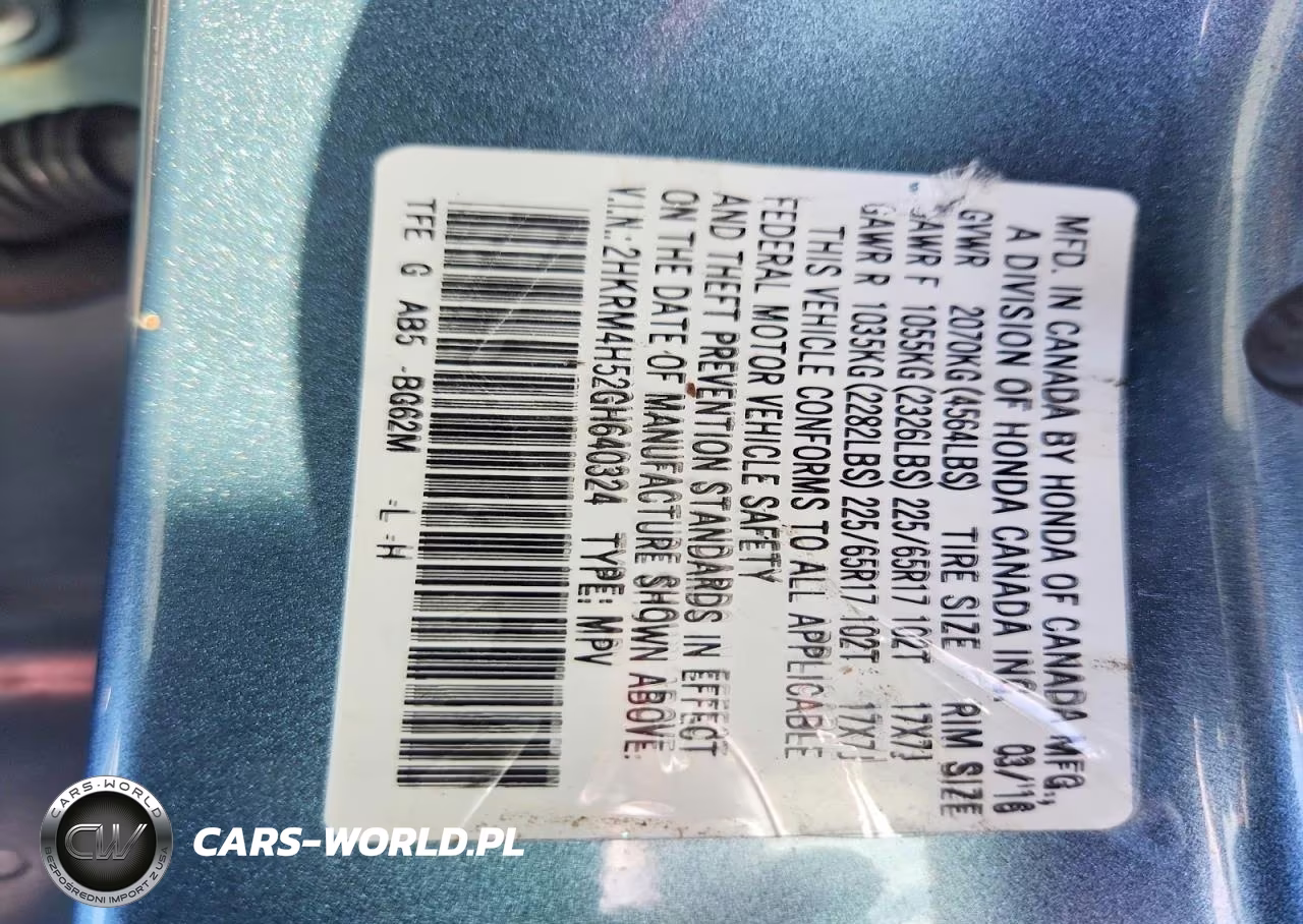 2016 Honda Cr-V Ex VIN:2HKRM4H52GH640324 - 13