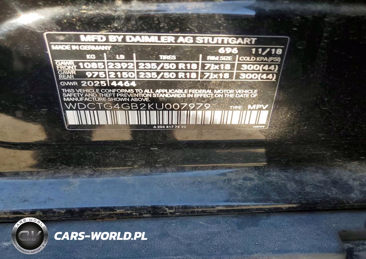 2019 Mercedes-Benz Gla 250 4Matic VIN:WDCTG4GB2KU007979 - 14