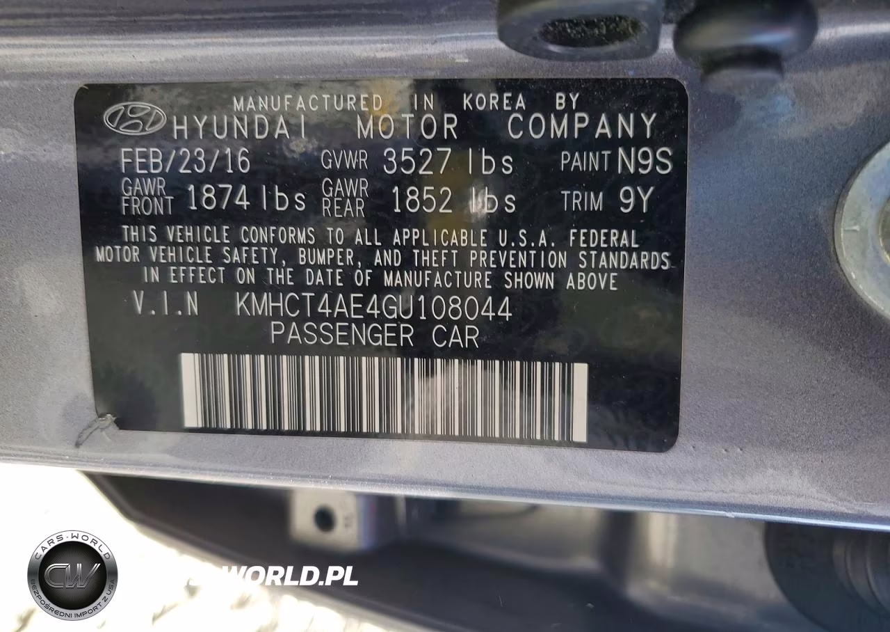 2016 Hyundai Accent Se VIN:KMHCT4AE4GU108044 - 12